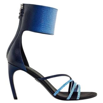 Ferragamo Clethra 85 Curved Heel Faded Sandals, Size 10 C