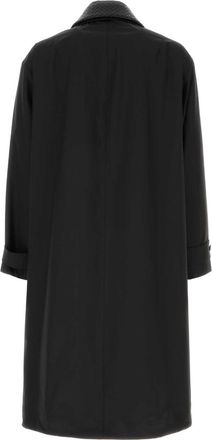 Bottega Veneta Black Exterior: Wool Silk Trench Coat