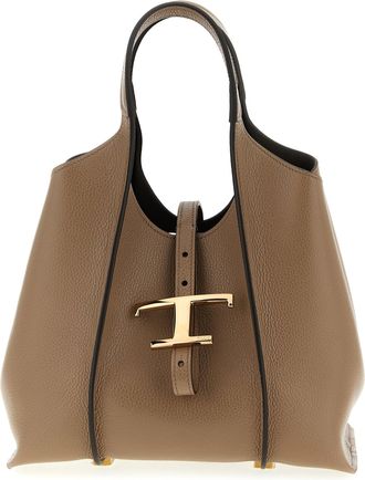 Tod's T Timeless Borse A Mano Beige-Donna