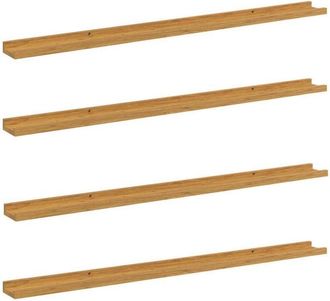 vidaXL Wall Shelf 4 pcs Beige 115 x 9 x 3 cm Engineered Wood vidaXL