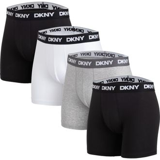 DKNY Back of Four Boxer Briefs in Black/white/grey at Nordstrom Rack, Size X-Large