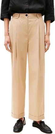 Tommy Hilfiger Broeken, Dames, Beige, M, Katoen, Casual Stretch Chino Broek