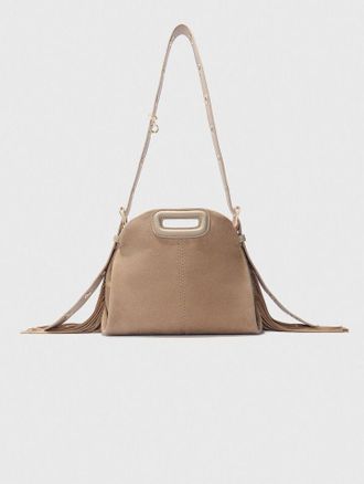 Maje Miss M Mini Suede Bag - Cappucino - Maje