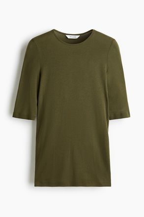 H&M T-Shirt aus Pima-Baumwolle - Green