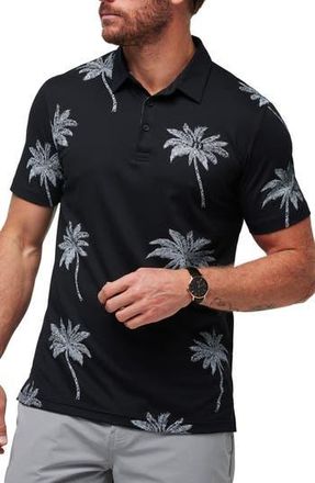 Travis Mathew Mesic Palm Tree Polo in Black at Nordstrom Rack, Size Medium