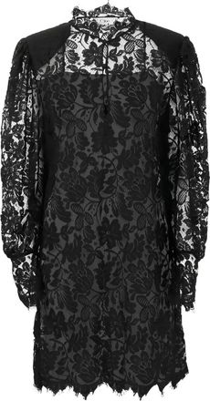 Chlo&eacute; Abito in pizzo a fiori - Nero