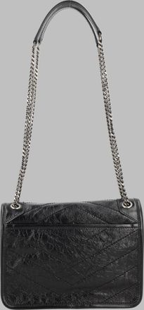 Saint Laurent Womens Shoulder Bag Niki Baby Black Leather