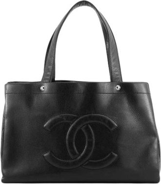 Chanel Pre-owned Vintage Tote Bag - Dames - Pre-owned - Zwart - Maat: ONE Size Zijde