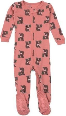 Leveret Footed Printed Cotton Matching Family Pajamas, Coordinated Prints in Pink Koala at Nordstrom, Size 18-24M