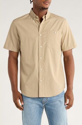 Quiksilver Fallbrook Classic Fit Short Sleeve Shirt in Twill at Nordstrom Rack, Size Medium