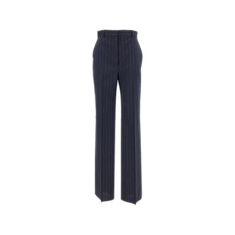 Max Mara Straight Trousers - female - Max Mara - Straight Trousers - Blue - 2XS - Trousers