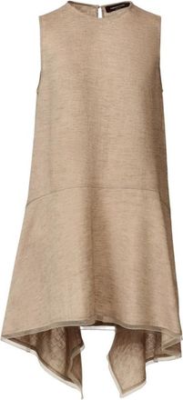 Fabiana Filippi Beige Solid Round Neck Top