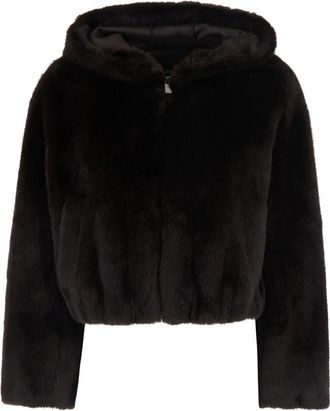 Pinko Pinko, Jassen, Dames, Bruin, S, Faux Fur & Shearling Jassen
