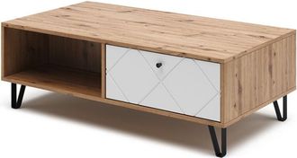 Vicco Mesa de centro Nizza, Roble artesanal, 110 x 60 cm