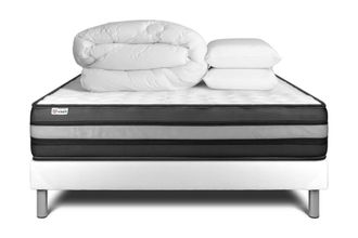 VITALIT Pack colch&oacute;n blanco espuma viscoel&aacute;stica 160 x 200