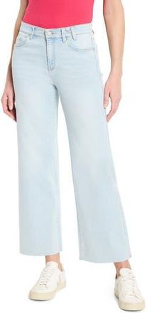 Nic+Zoe Weekend Raw Hem Ankle Wide Leg Jeans in Bluestone at Nordstrom Rack, Size 25