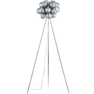 Lucande Floor Lamp Diborah made of Glass for Living Room & Dining Room