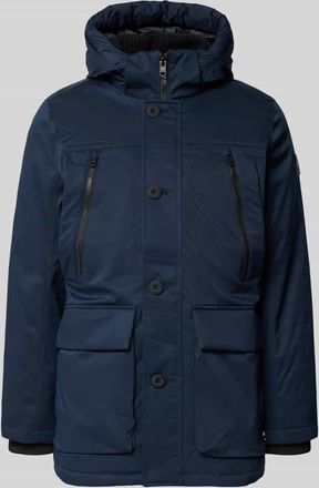Tom Tailor Regular Fit Parka mit Pattentaschen in Marine, Größe XXXL