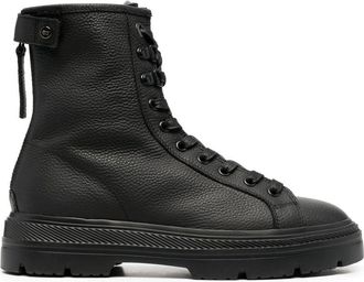 Woolrich rear zip fastening boots - women - Calf Leather/Rubber/Sheep Skin/Shearling - 35.5 - Black