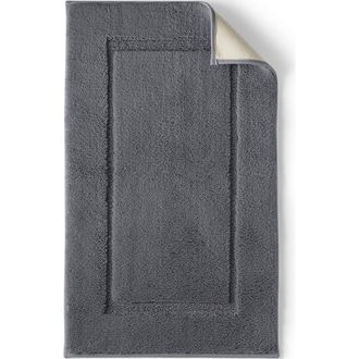 Lands End Cotton Non-skid Contour Bath Rug in Rich Steel at Nordstrom, Size Medium