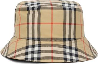 Burberry Beige Check Bucket Hat