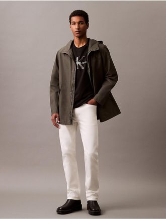 Calvin Klein Mens Cotton Nylon Lightweight Coat - Grey - 2XL