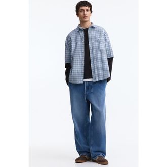 H&M Baggy Jeans in Denim Blue at Nordstrom, Size Xx-Large