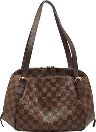 Louis Vuitton Damier Brown Ebene Pvc Leather Handbag Tote Bag (Pre-Owned)