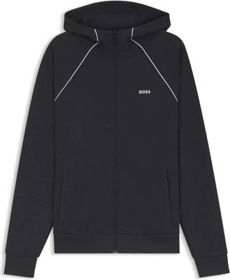 HUGO BOSS Join Saggy Mens Piping-Detail Zip-Up Hoodie, Size XX-Large