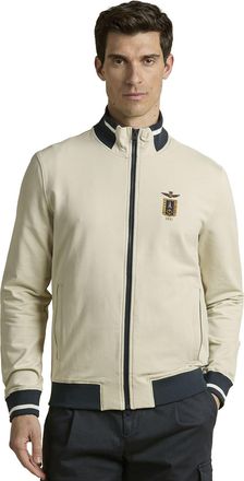 Aeronautica vest Aeronautica Militaire creme zwarte details normale fit rits