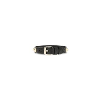 Valentino Garavani Womens Black Calf Leather Bos Taurus Bracelet