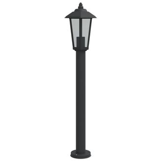 vidaXL L&aacute;mpara De Suelo De Exterior Acero Inoxidable Negro 80 Cm Vidaxl