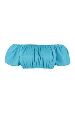 Staud Womens Modern Top In Bright Blue