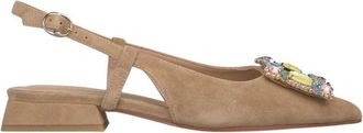 Alma En Pena Square Heel Sandal - Dames - Ballerinas - Beige - 36 EU - Leer - Schoenen