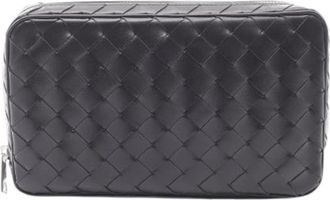 Bottega Veneta Pre-owned Leren Clutch - Dames - Vintage Clutch - Zwart - ONE Size - Leer - Vintage