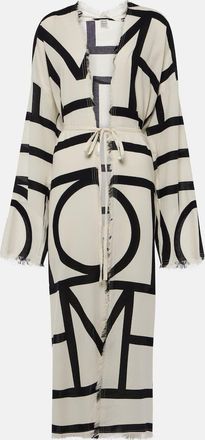 Toteme Monogram cotton wrap dress