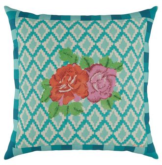 Lisa Corti Federe 60x60 Hima Big Flw Turquoise