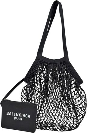 Balenciaga Black Nylon Tote Bag (Pre-Owned)