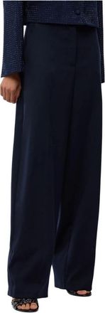 Pinko Balbino Pantalone Diagonale - Dames - Broeken - Blauw - S - Wol - Broeken