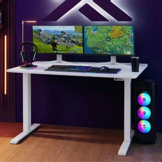 X Rocker Ascend 120cm Electric Height Adjustable Gaming Desk in White | Size: 1 Pack