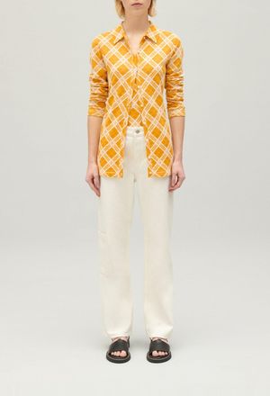 Claudie Pierlot Cardigan carreaux jaune