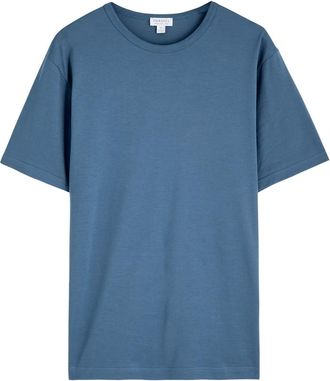 Sunspel Cotton T-shirt - Blue - Xxl