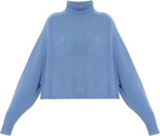 Lisa Yang Cathie Kasjmier Trui met Rolkraag - Dames - Cashmere truien - Blauw - S - Kasjmier - Truien & Vesten