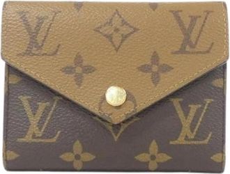 Louis Vuitton Pre-owned Portefeuille Victorine Monogram Reverse Wallet - Dames - Vintage Accessoires - Bruin - ONE Size - Vintage