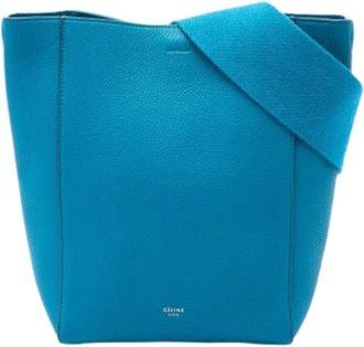 Celine Pre-owned Small Seau Sangle Bag - Dames - Vintage Tas - Blauw - ONE Size - Leer - Vintage