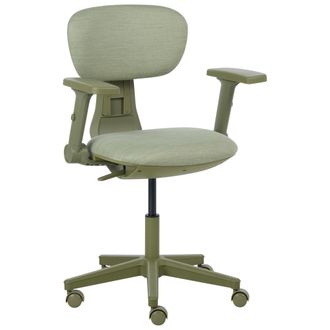 Beliani Silla De Oficina Ergon&oacute;mica Respaldo Ajustable Asiento Deslizante Reposabrazos Ajustables Soporte Lumbar Verde Core