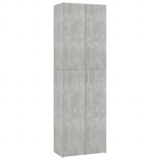 Berkfield Home Office Cabinet Concrete Grey 60x32x190 cm Engineered Wood | Size: 60 x 32 x 190 cm