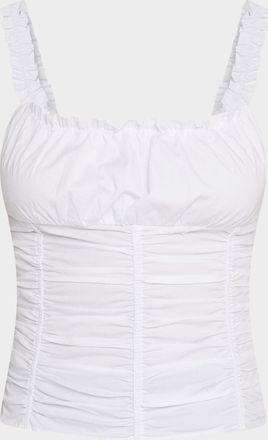 Staud Nic Shirred Tank Top