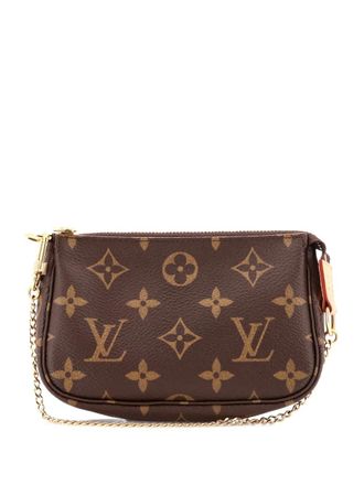 Louis Vuitton Pochette Accessoires Monogram Canvas Mini clutch bag - Bruin