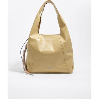 Bimba & Lola Large Leather Paper Shoulder Bag in Oat at Nordstrom